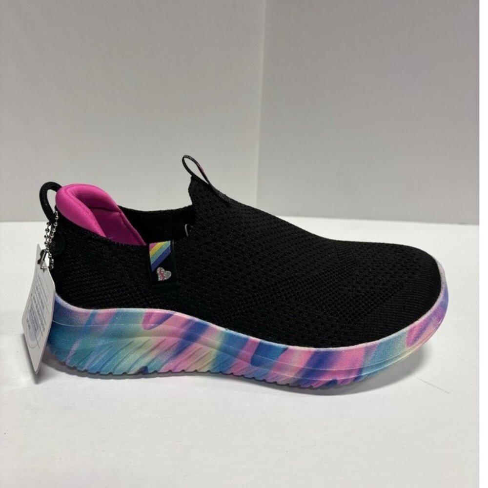 Skechers Kids’ Ultra Flex 3.0- Blissful Bay Sneakers Black, Girls’ Size 1 M
